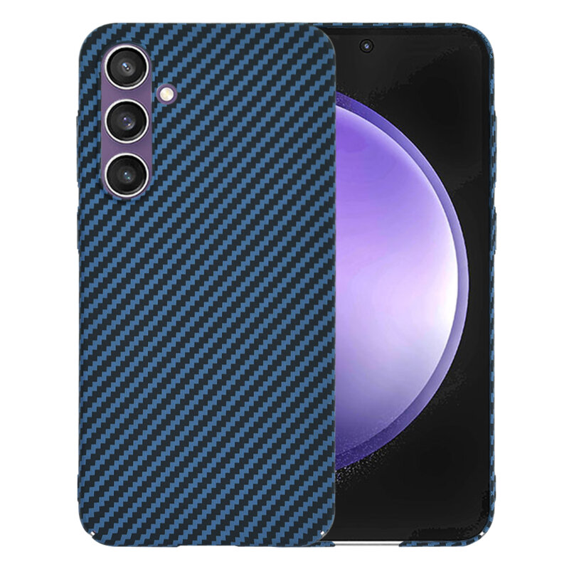 Husa Samsung Galaxy S23 FE Techsuit Carbonite FiberShell, cyan