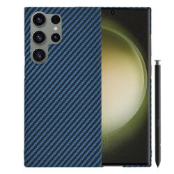 Husa Samsung Galaxy S23 Ultra Techsuit Carbonite FiberShell, cyan