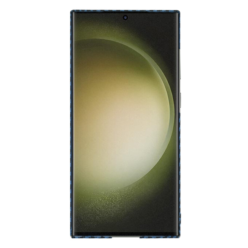 Husa Samsung Galaxy S23 Ultra Techsuit Carbonite FiberShell, cyan