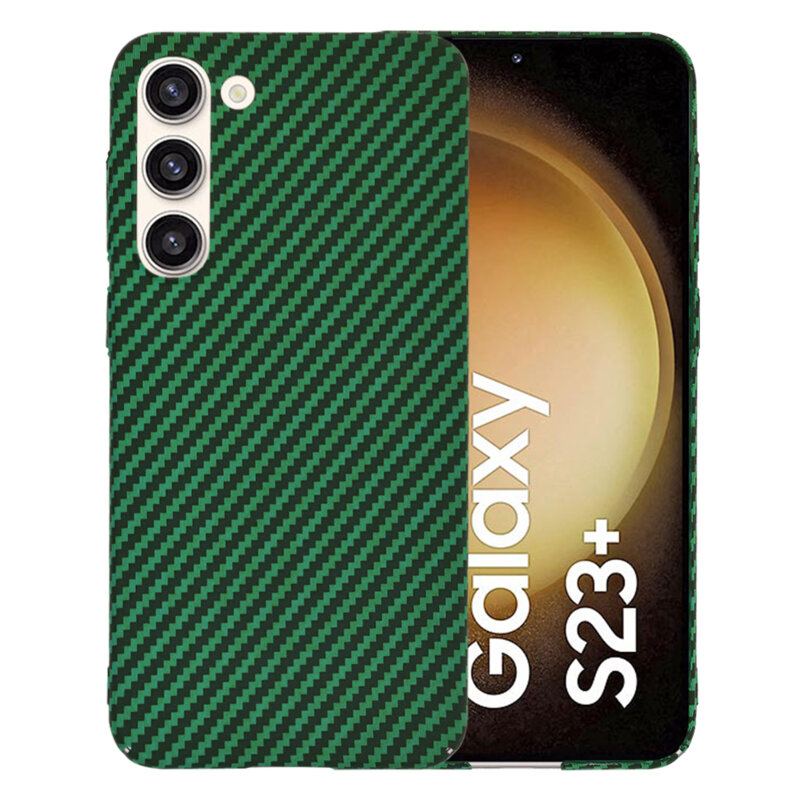 Husa Samsung Galaxy S23 Plus Techsuit Carbonite FiberShell, verde