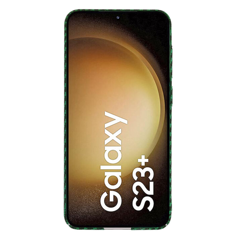 Husa Samsung Galaxy S23 Plus Techsuit Carbonite FiberShell, verde