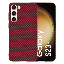 Husa Samsung Galaxy S23 Plus Techsuit Carbonite FiberShell, rosu