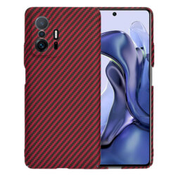 Husa Xiaomi 11T Techsuit Carbonite FiberShell, rosu