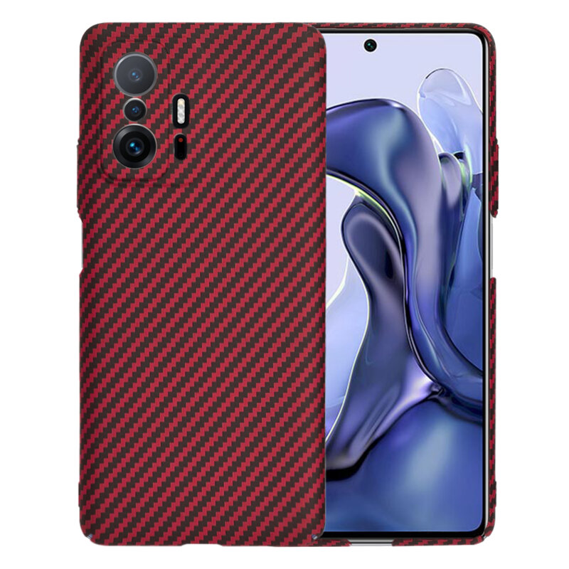 Husa Xiaomi 11T Techsuit Carbonite FiberShell, rosu