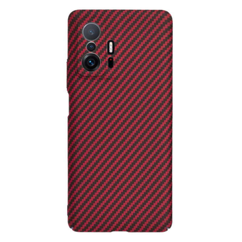 Husa Xiaomi 11T Techsuit Carbonite FiberShell, rosu