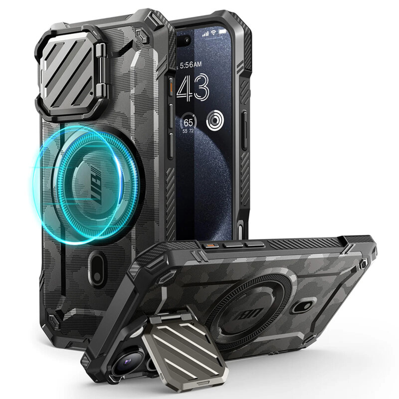 Husa iPhone 16 Pro Max Supcase Unicorn Beetle XT MagSafe, gri