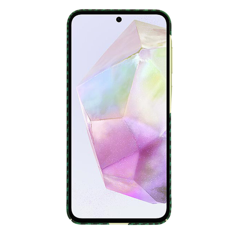 Husa Samsung Galaxy A35 5G Techsuit Carbonite FiberShell, verde