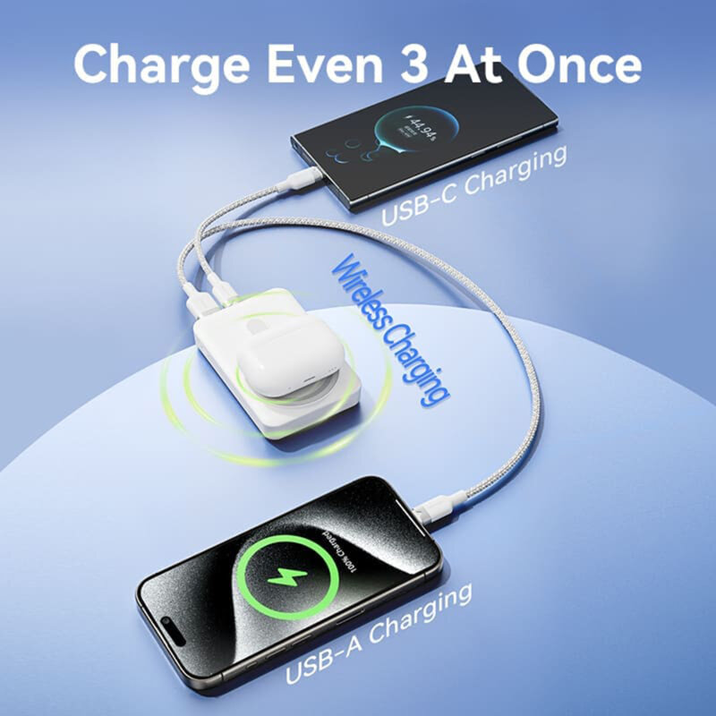 Baterie externa wireless, 10000mAh, Vention, FHTB0, negru