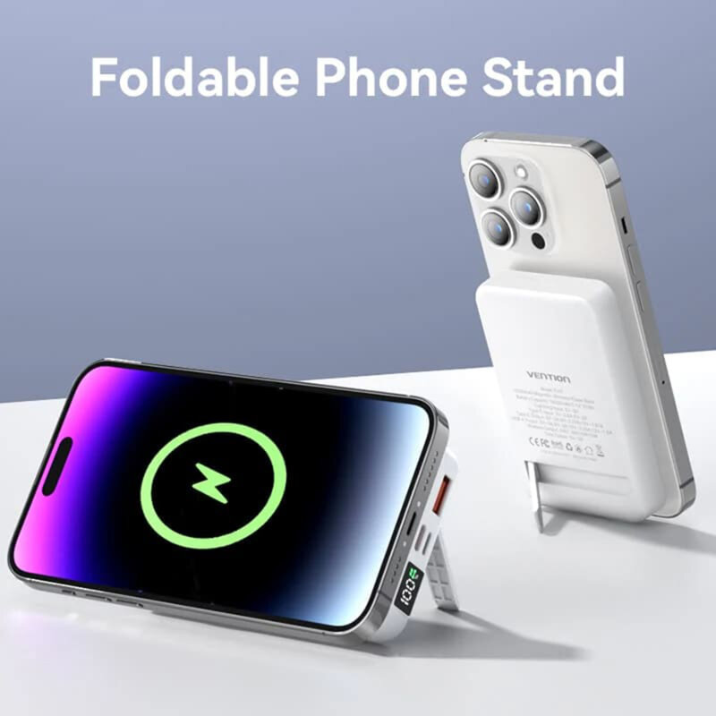 Baterie externa wireless, 10000mAh, Vention, FHTB0, negru