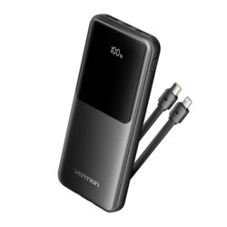 Power Bank USB-C cu display LED, 10000mAh Vention FHOB0, negru
