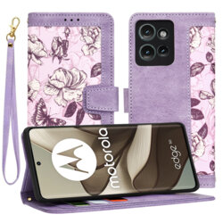 Husa personalizata fete Motorola Edge 50 Techsuit FlipCraft, mov