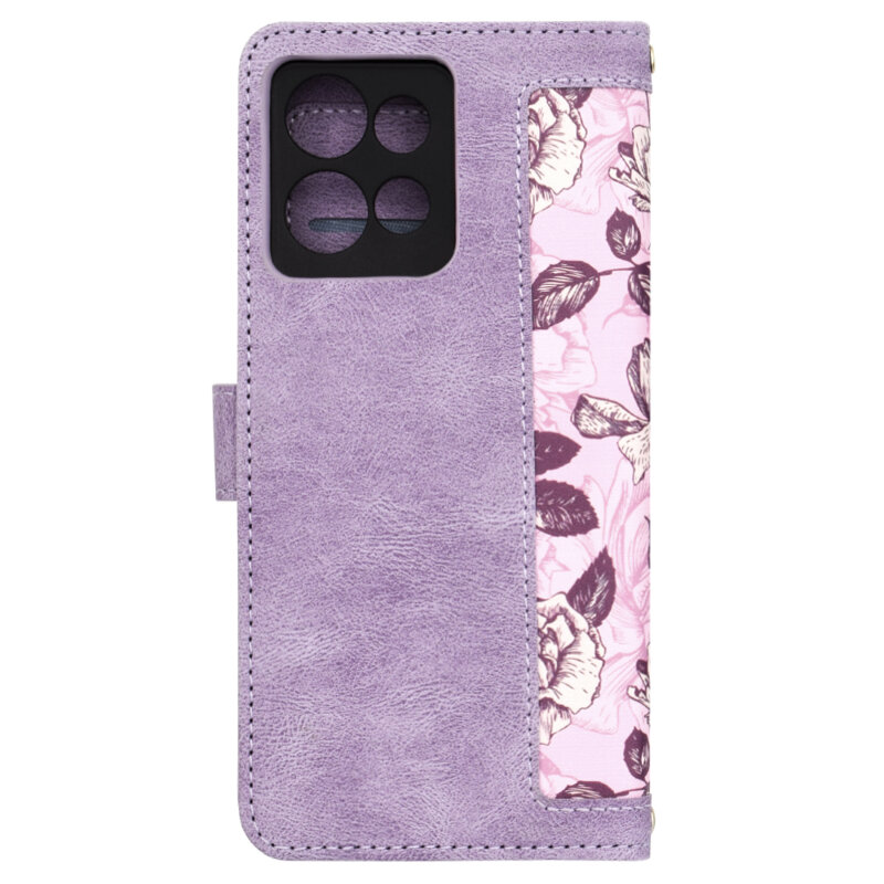 Husa personalizata fete Motorola Edge 50 Techsuit FlipCraft, mov