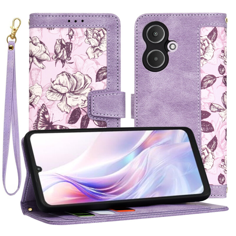 Husa personalizata fete Xiaomi Redmi 13C 5G Techsuit FlipCraft, mov