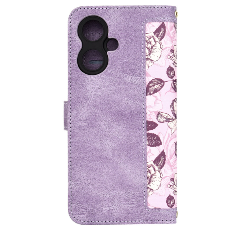 Husa personalizata fete Xiaomi Redmi 13C 5G Techsuit FlipCraft, mov