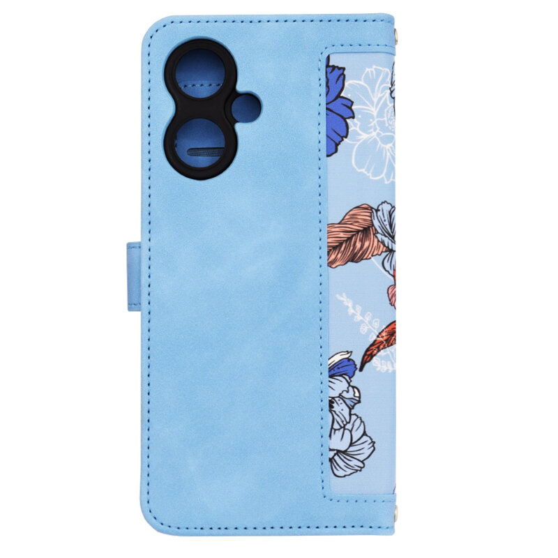Husa personalizata fete Xiaomi Redmi 13C 5G Techsuit FlipCraft, bleu
