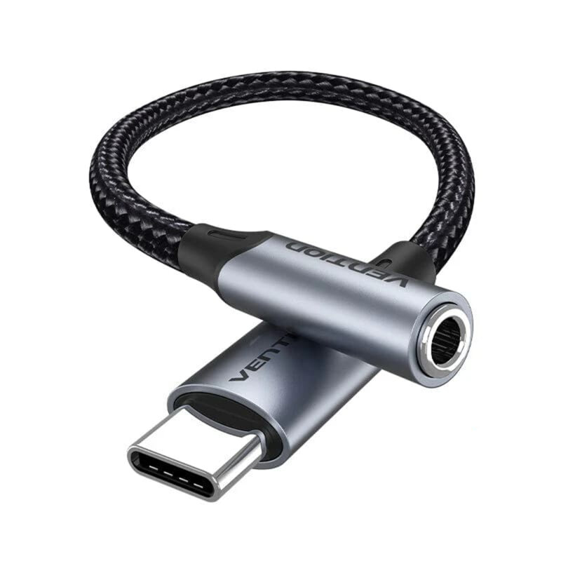 Adaptor audio Jack la Type-C, cu DAC Vention BGJHA, gri