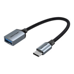 Adaptor OTG, Type-C la USB 3.0, 5Gbps, Vention, CCXHB, gri