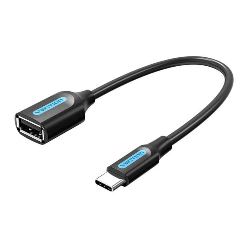 Adaptor Type-C la USB 2.0, 480Mbps, 0.15m, Vention, CCSBB, negru