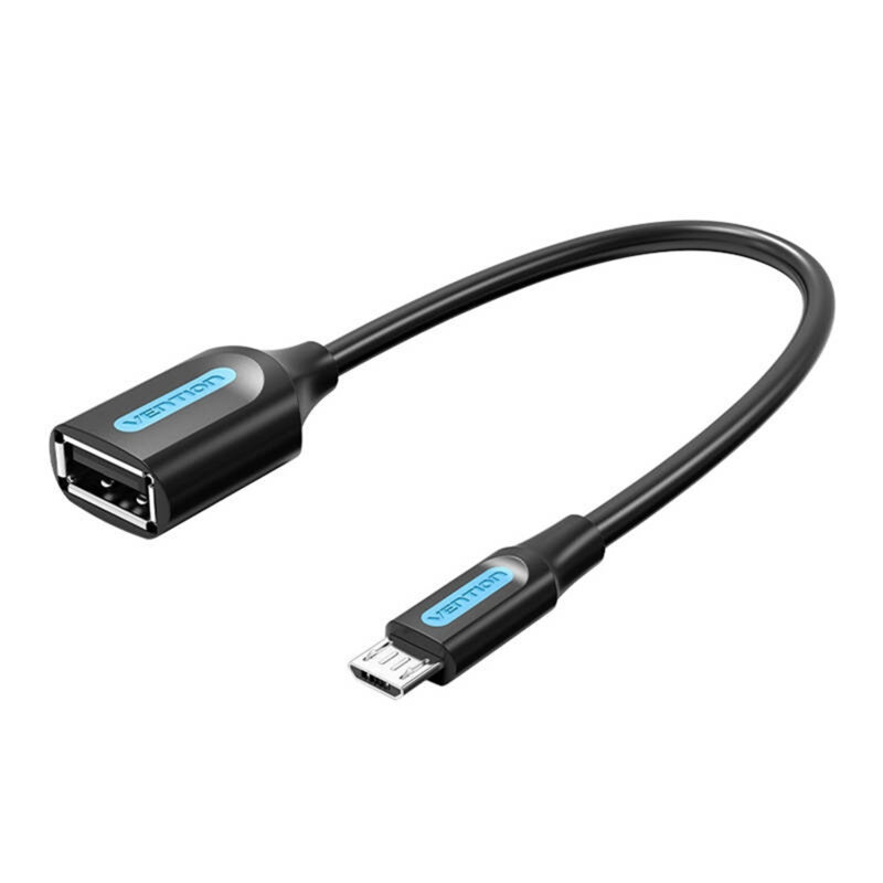 Adaptor OTG, Micro-USB la USB 2.0, 480Mbps, Vention, negru