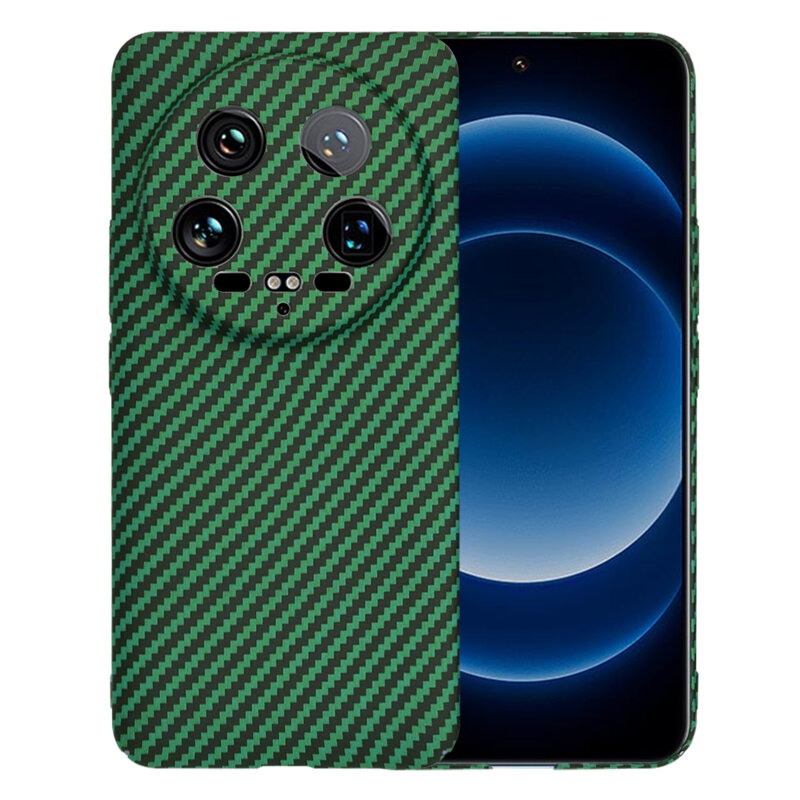 Husa Xiaomi 14 Ultra Techsuit Carbonite FiberShell, verde