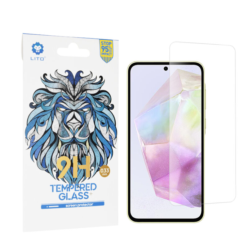 Folie sticla Samsung Galaxy A35 5G Lito 9H Tempered Glass, transparenta