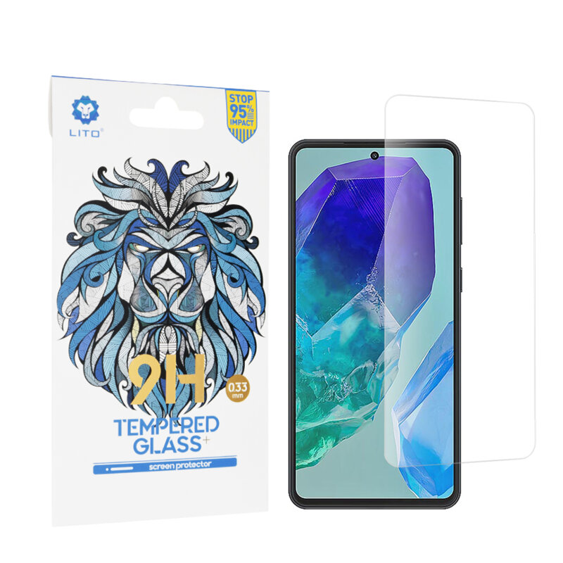Folie sticla Samsung Galaxy M55 Lito 9H Tempered Glass, transparenta