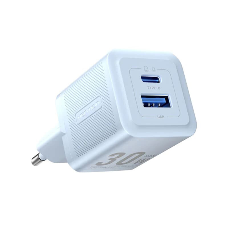 Incarcator priza tip C, USB, PD30W, Vention, FEQL0-EU, bleu