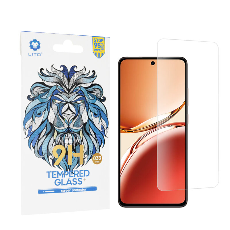 Folie sticla Oppo Reno12 FS Lito 9H Tempered Glass, transparenta