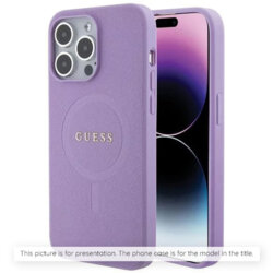 Husa Guess Saffiano MagSafe iPhone 16, mov, (GUHMP16SPSAHMCU)