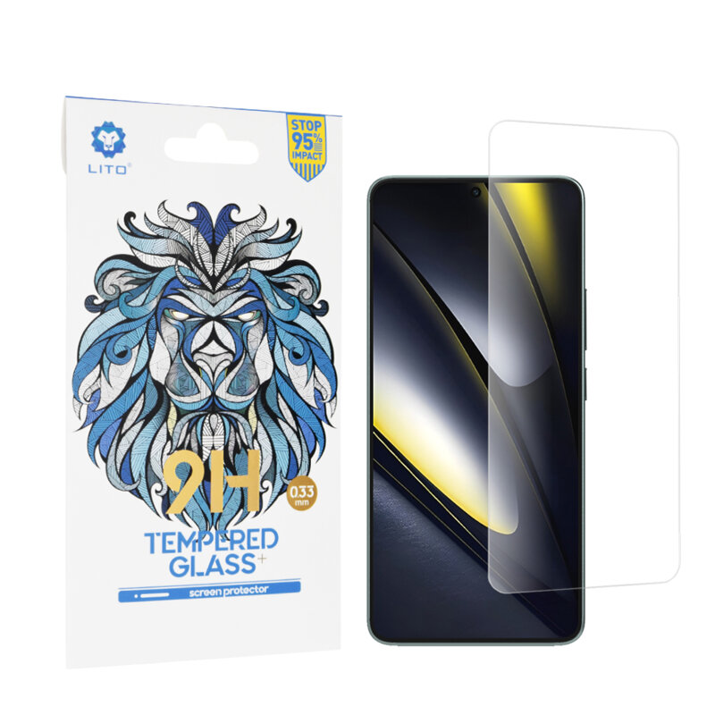 Folie sticla Xiaomi Poco F6 Lito 9H Tempered Glass, transparenta