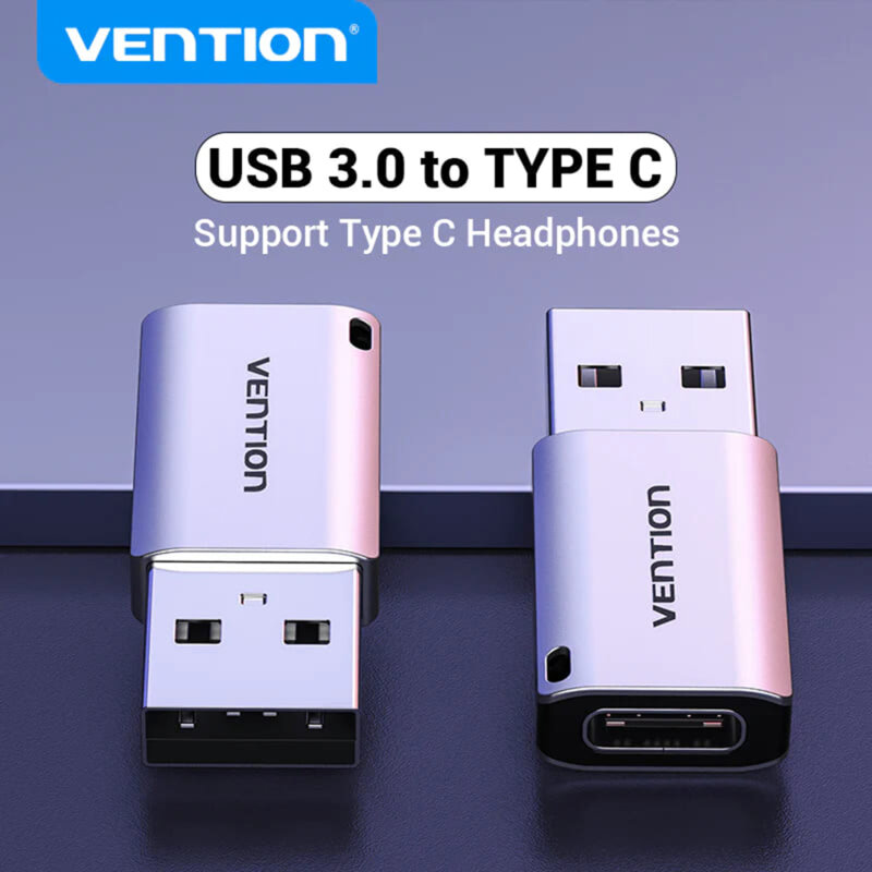 Adapor OTG, Type-C la USB 3.0, 5Gbps, Vention, CDPH0, gri