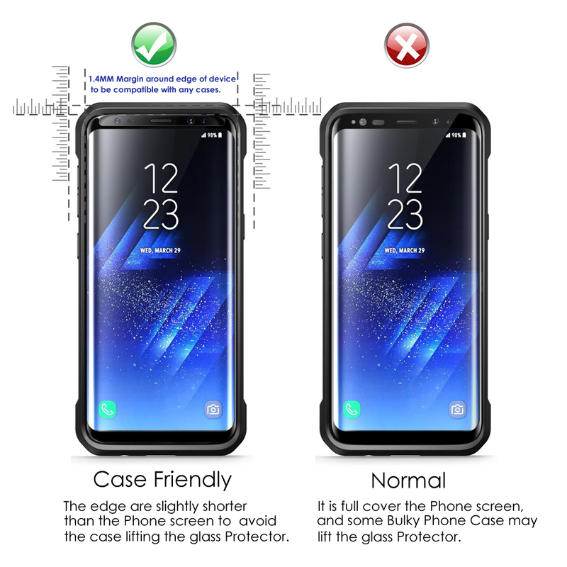 Folie Protectie Samsung Galaxy S8 Plus FullGlue PT  - Negru