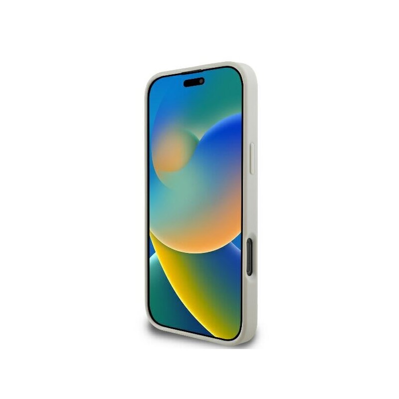 Husa iPhone 16 Pro Max Guess Peony Script MagSafe, alb, GUHMP16XPGPYSH