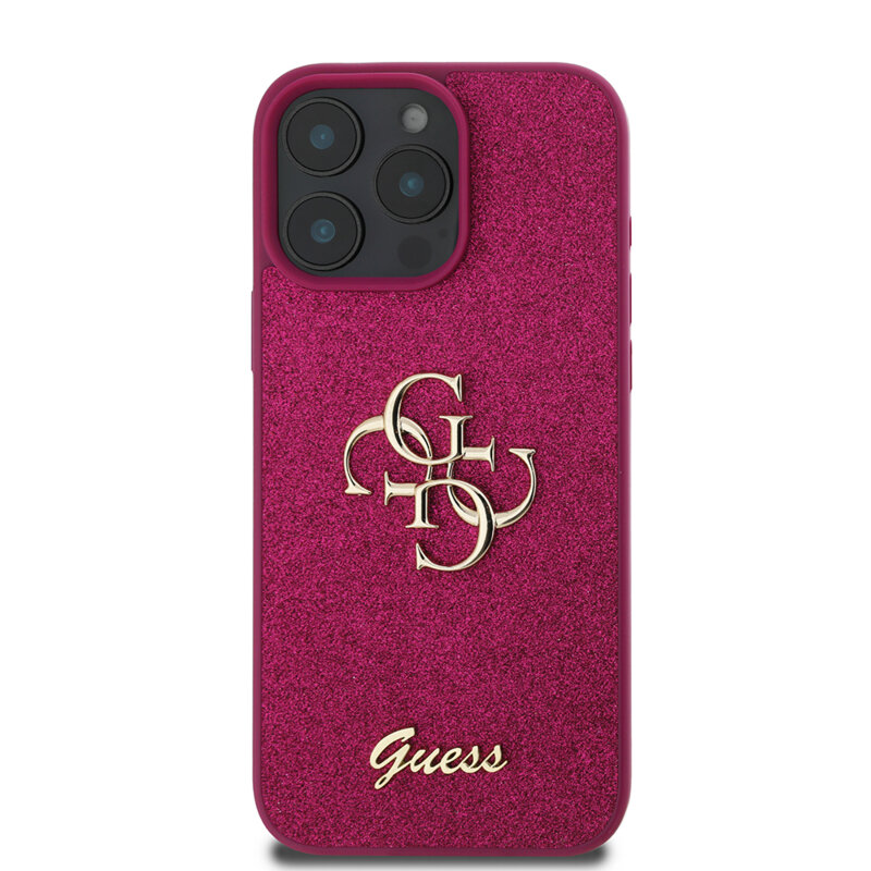 Husa Guess Glitter iPhone 16 Pro cu sclipici, mov, GUHCP16LHG4SGU