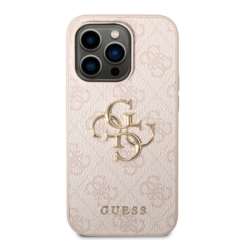 Husa originala Guess iPhone 15 Pro Hardcase 4G Big Metal Logo, roz, GUHCP15L4GMGPI
