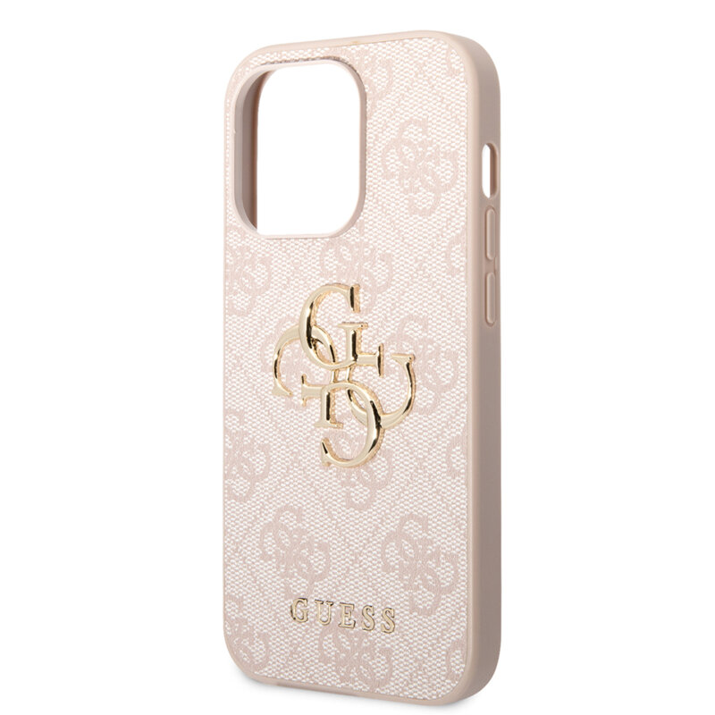Husa originala Guess iPhone 15 Pro Hardcase 4G Big Metal Logo, roz, GUHCP15L4GMGPI