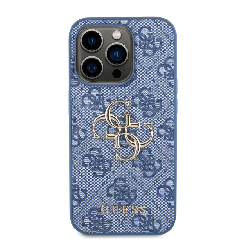 Husa originala Guess iPhone 15 Pro Hardcase 4G Big Metal Logo, albastru, GUHCP15L4GMGBL