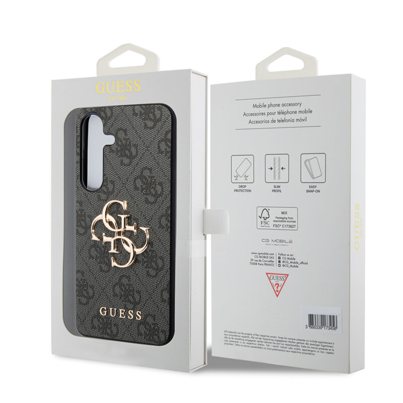 Husa originala Guess Samsung Galaxy S24 Plus Hardcase 4G Big Metal Logo, negru, GUHCS24M4GMGGR