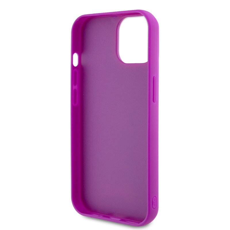 Husa originala Guess iPhone 15 Disco Metal Script, fucsia, GUHCP15SPMSDGSF