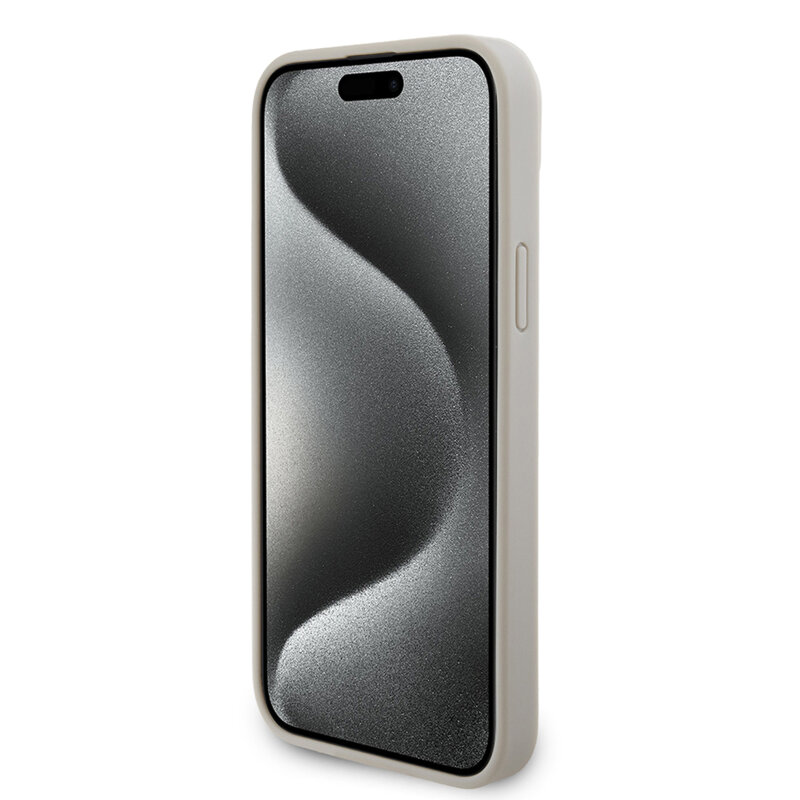 Husa originala Guess iPhone 15 Croco Triangle Metal Logo, auriu, GUHCP15SPCRTHCD