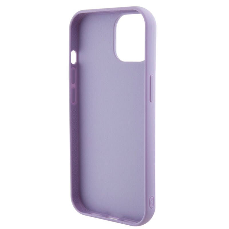 Husa originala Guess iPhone 15 Sequin Script Metal, mov,  GUHCP15SPSFDGSU