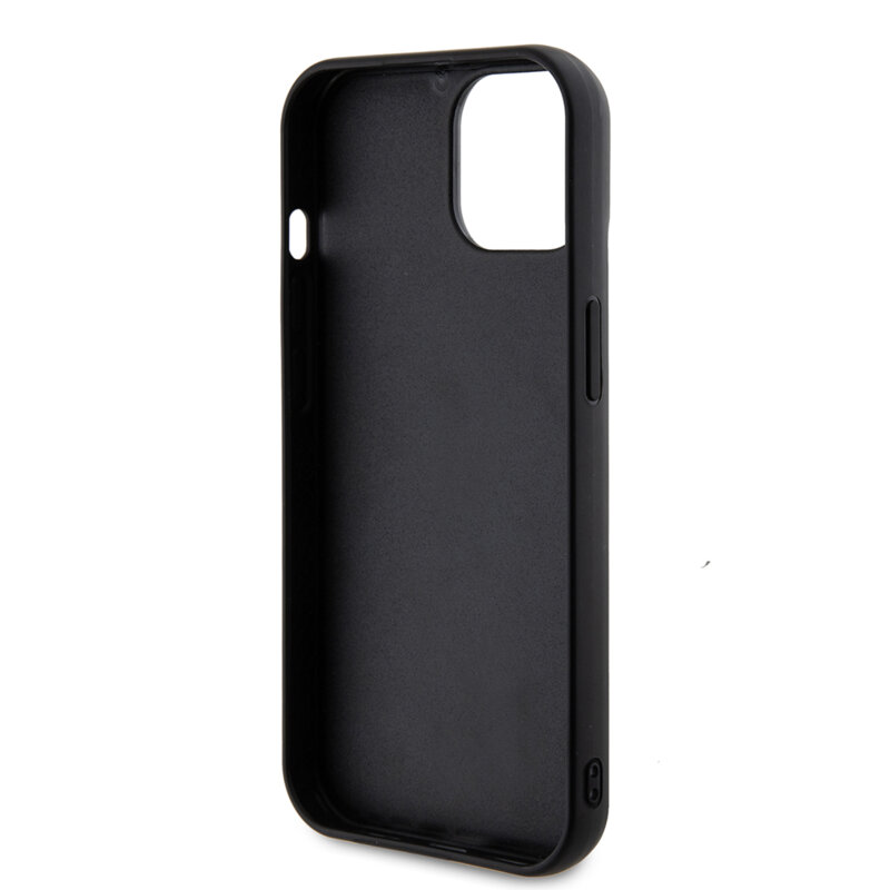 Husa originala Guess iPhone 15 Sequin Script Metal, negru, GUHCP15SPSFDGSK