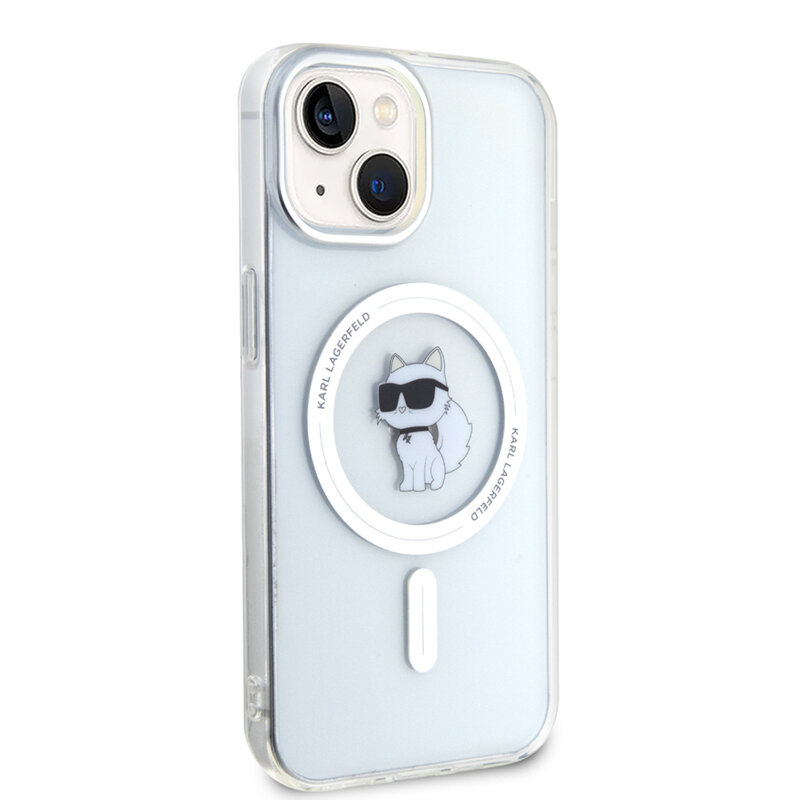 Husa iPhone 15 Karl Lagerfeld IML MagSafe, Choupette, clear, KLHMP15SHFCCNOT