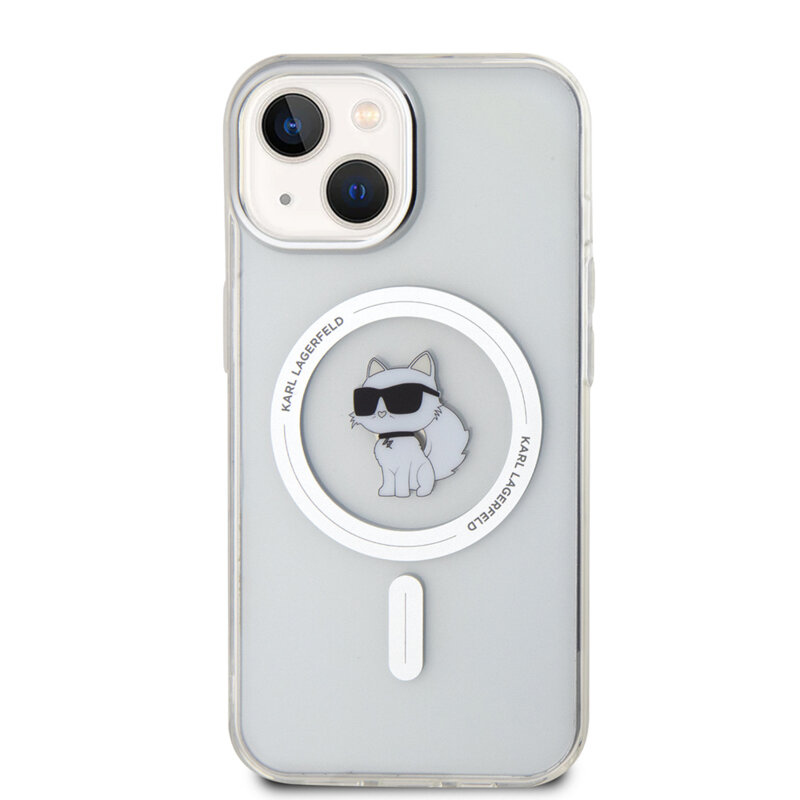 Husa iPhone 15 Karl Lagerfeld IML MagSafe, Choupette, clear, KLHMP15SHFCCNOT