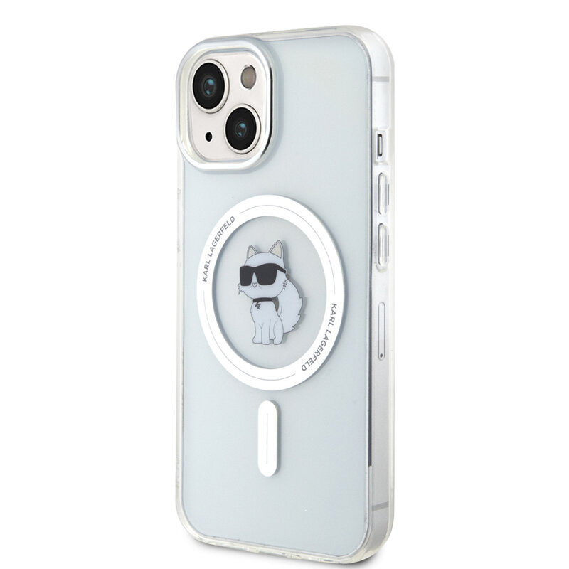 Husa iPhone 15 Karl Lagerfeld IML MagSafe, Choupette, clear, KLHMP15SHFCCNOT