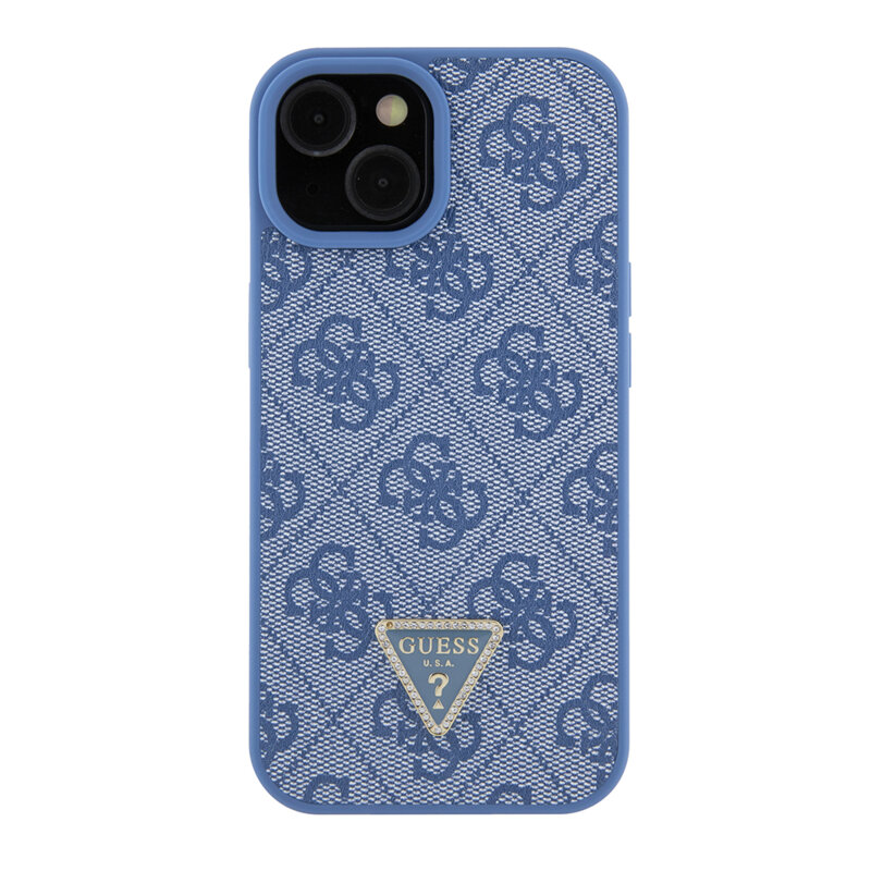 Husa Guess Crossbody 4G Metal Logo iPhone 15, albastru, GUHCP15SP4TDSCPB
