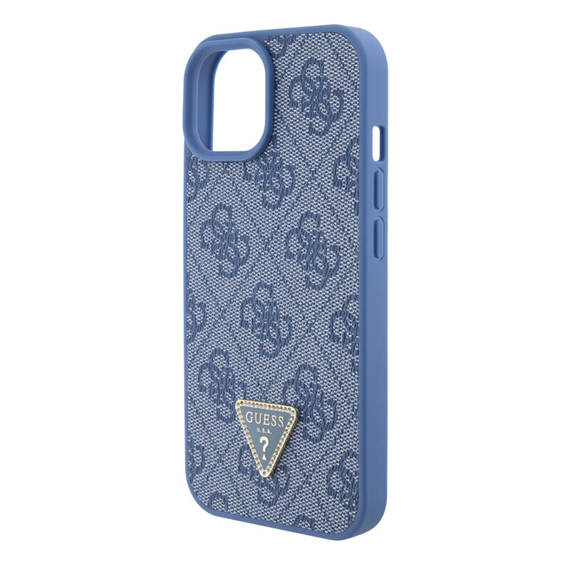 Husa Guess Crossbody 4G Metal Logo iPhone 15, albastru, GUHCP15SP4TDSCPB
