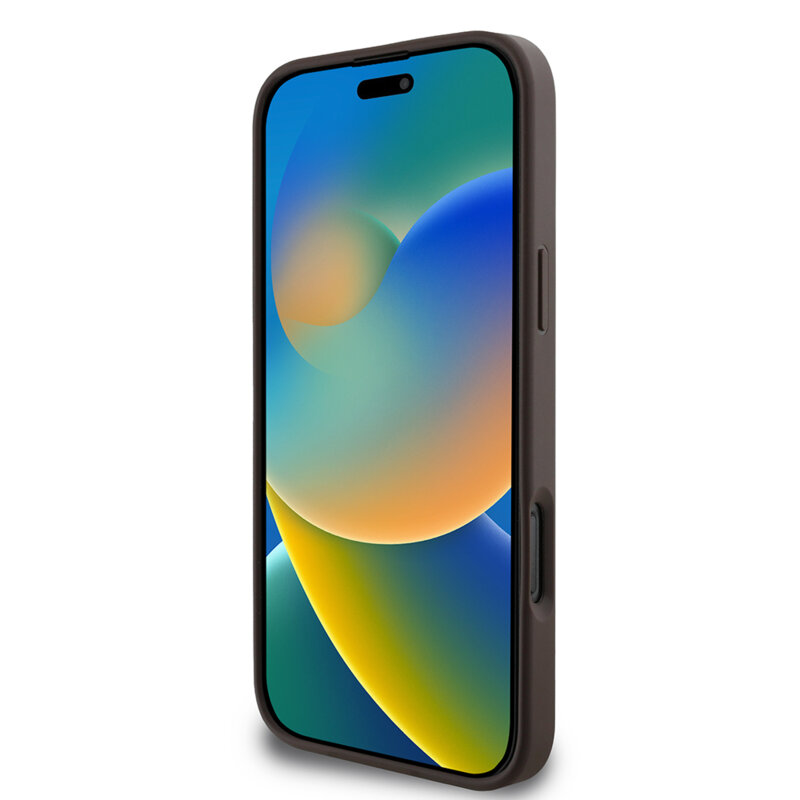 Husa originala Guess iPhone 16 Pro Max Hardcase 4G Classic, maro, GUHCP16XG4GFBR