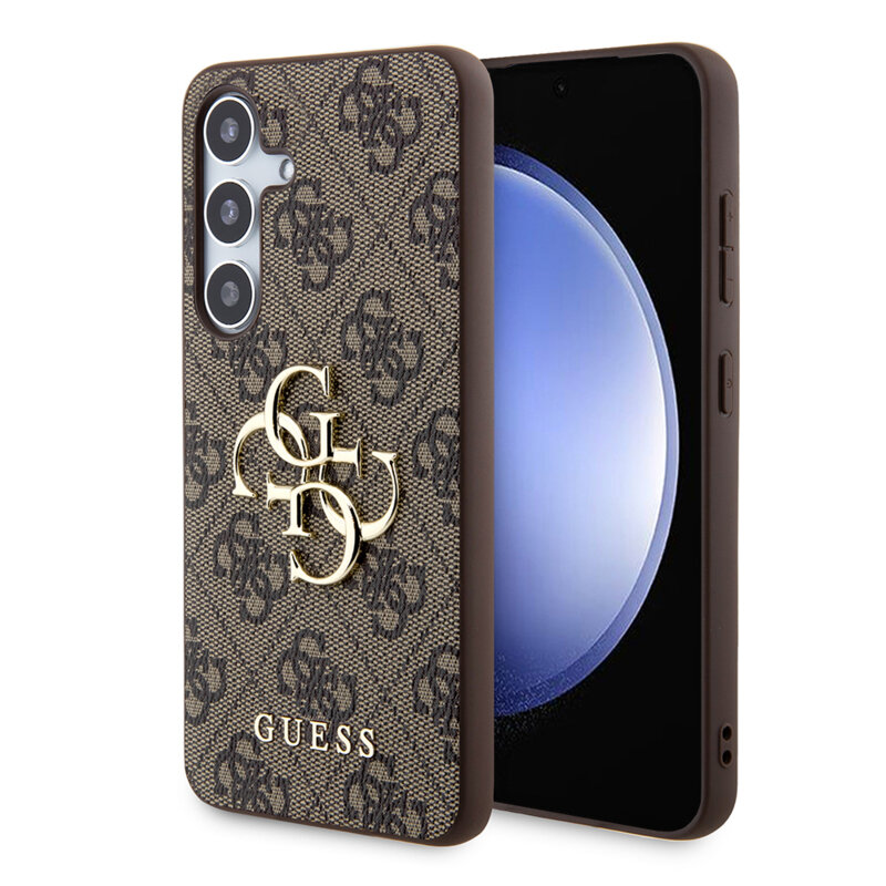 Husa originala Guess Samsung Galaxy S24 Hardcase 4G Big Metal Logo, maro, GUHCS24S4GMGBR