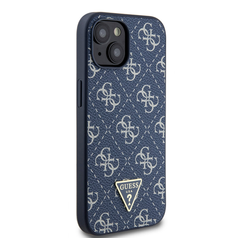 Husa originala Guess iPhone 15 Hardcase 4G Triangle Metal Logo, albastru, GUHCP15SPG4GPB